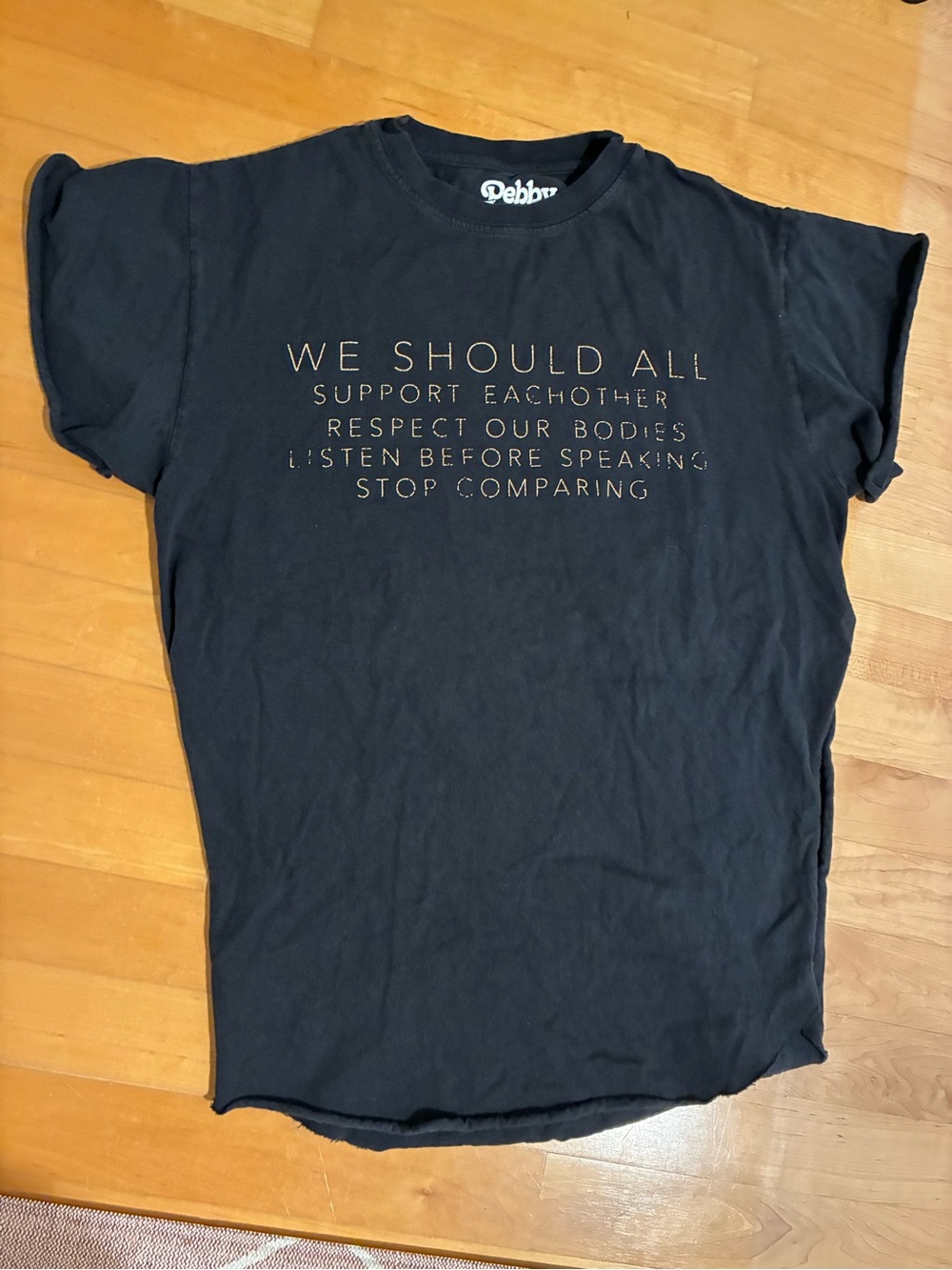 Pebby Forevee Black Graphic Tee